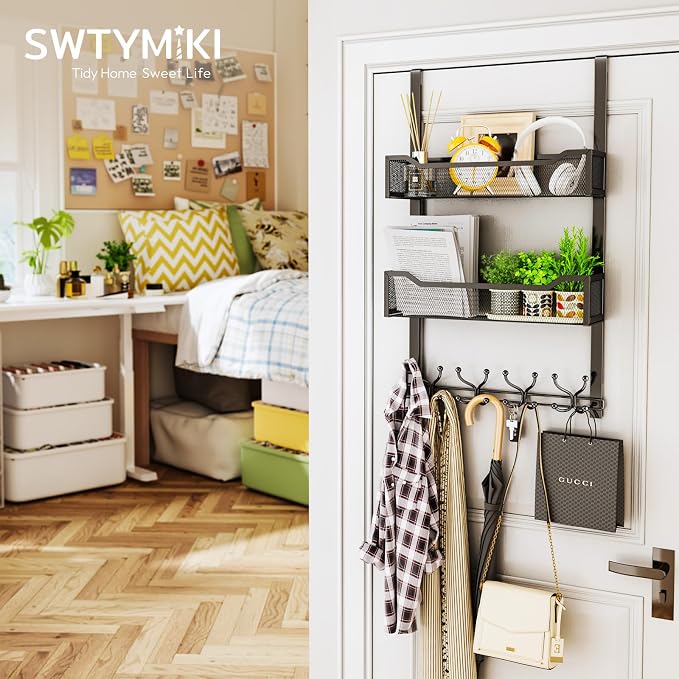 SWTYMIKI Over The Door Hooks Organizer - Image 4