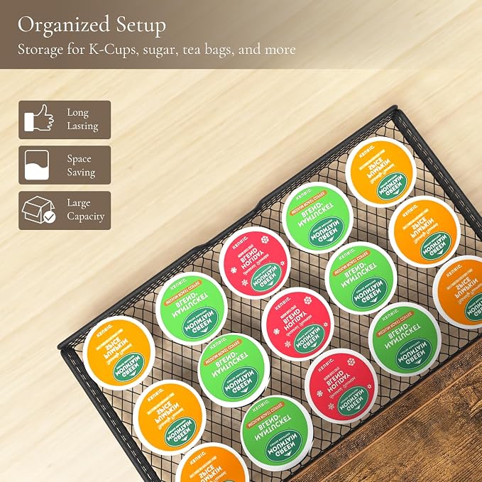 Coffee Bar Organizer, 3 Tier Coffee Station Organizer - Image 4