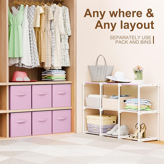 Briwooody 6 Cube Storage Organizer Bins - Image 6