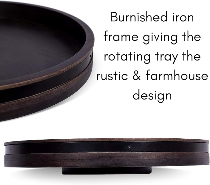 BIRDROCK HOME Wooden Lazy Susan Turntable - Image 7