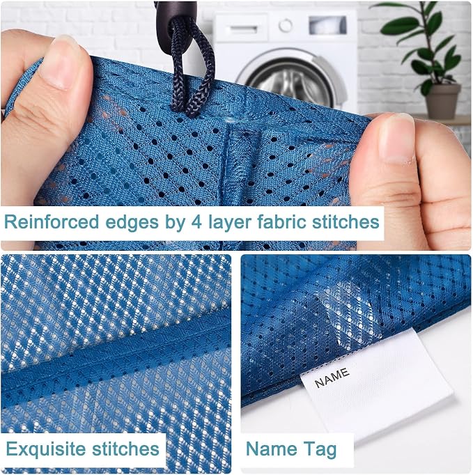 Polecasa 2 Pack Heavy Duty Diamond Mesh Laundry Bag, Breathable Mesh, Machine - Image 5