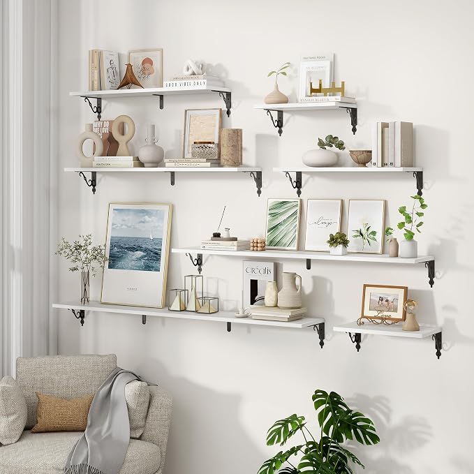 Fun Memories 40 Inch Floating Shelves Wall Mounted, 8 Inch Deep Wall Shelves - Image 6