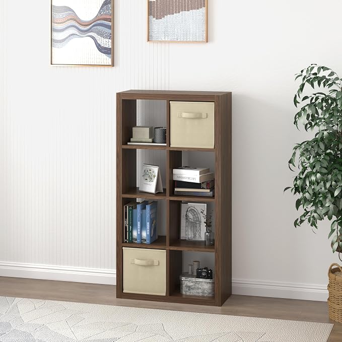 Bookshelf Cube Storage Organizer, 8-Cube Shelf Bookcase - Image 2