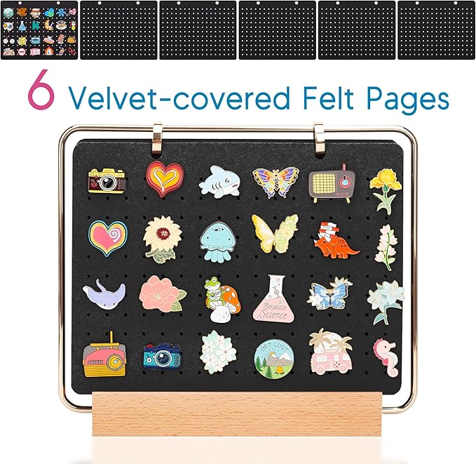 Pacmaxi Pin Display Organizers, Brooch Pin Holder, Enamel Pin Display Pages - Image 4