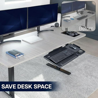VIVO Adjustable 27 x 12 inch Under Desk Keyboard Tray - Image 8