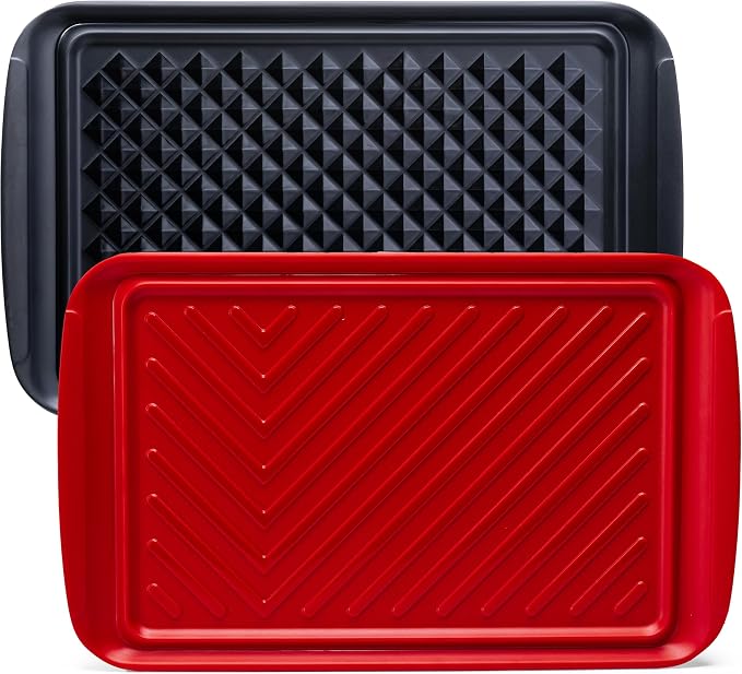 BBQ Tray for Raw Meat Prep and Cooked Food, Grill Prep and Serve Trays by ZAROCRUS