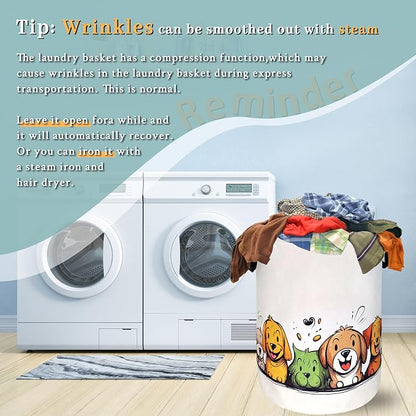 Happy Colorful Dogs Laundry Hamper - Image 6