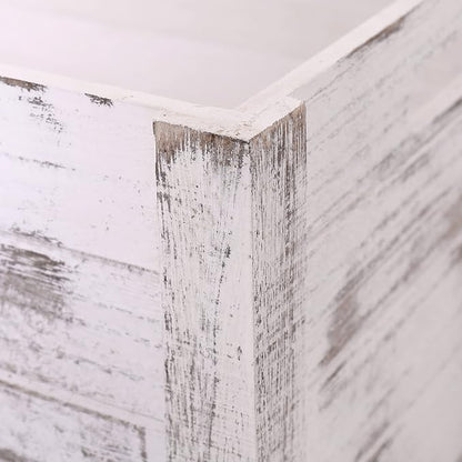 Farmhouse Antique White Wooden Crate - Image 6