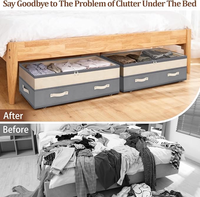 Dolicer 2 Pack Under Bed Storage - Image 8