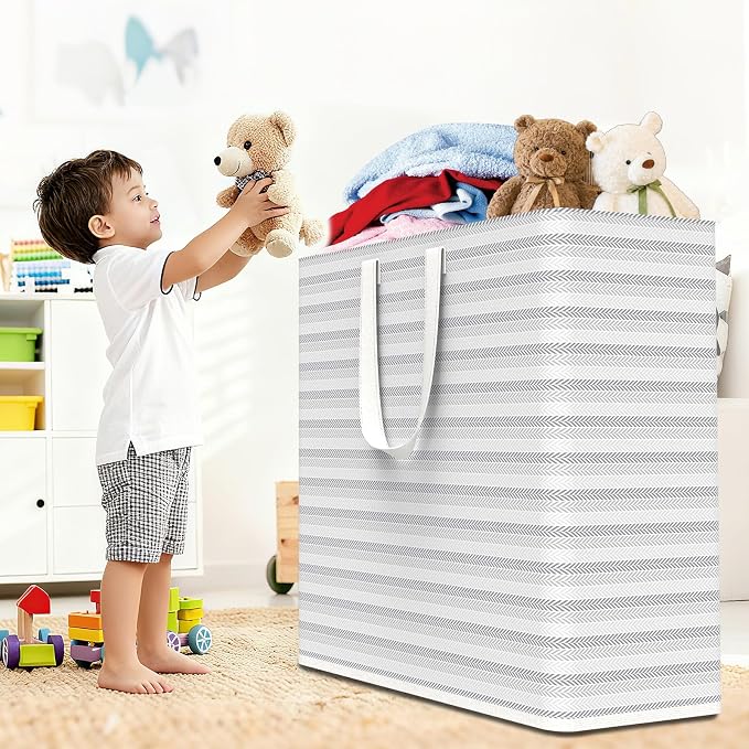 XXXXXL 53gal Large Laundry Basket, Laundry Hamper 3 Section - Image 2