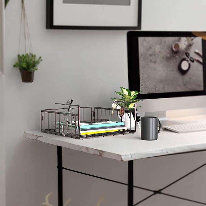 Simple Houseware Under Shelf Basket, Bronze - Image 5