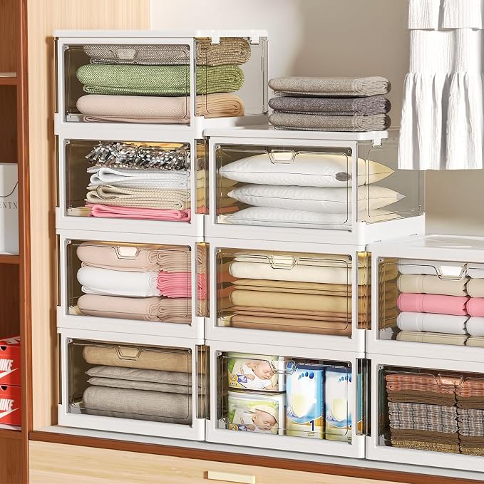 Clear Storage Bin with Lid 3 Pack 【Stackable & Sturdy】 Plastic Multifunctional - Image 5