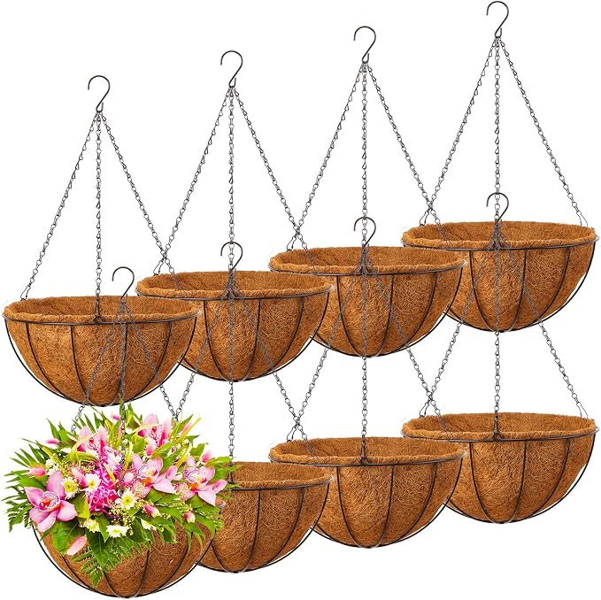 Rtteri 8 Pcs 16 Inch Hanging Baskets by Rtteri