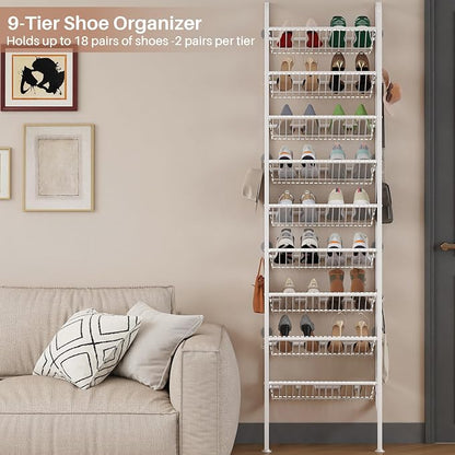 UMDONX 9 Layer Shoe Rack for 18 Pairs Shoes, Freestanding Shoe Organizer - Image 5