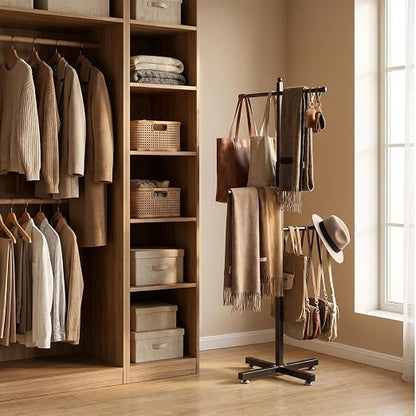 BreezeHug 42-48 Inch Adjustable Height Shopping Bag Rack Heavy Duty T-Shaped - Image 6