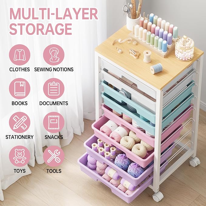 SYKIARIOL Rolling Storage Cart - Image 9
