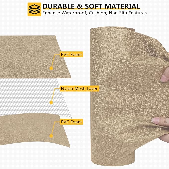 WochiTV Shelf Liner for Cabinets, Drawer Non Adhesive Non Slip Foam Mat for - Image 4