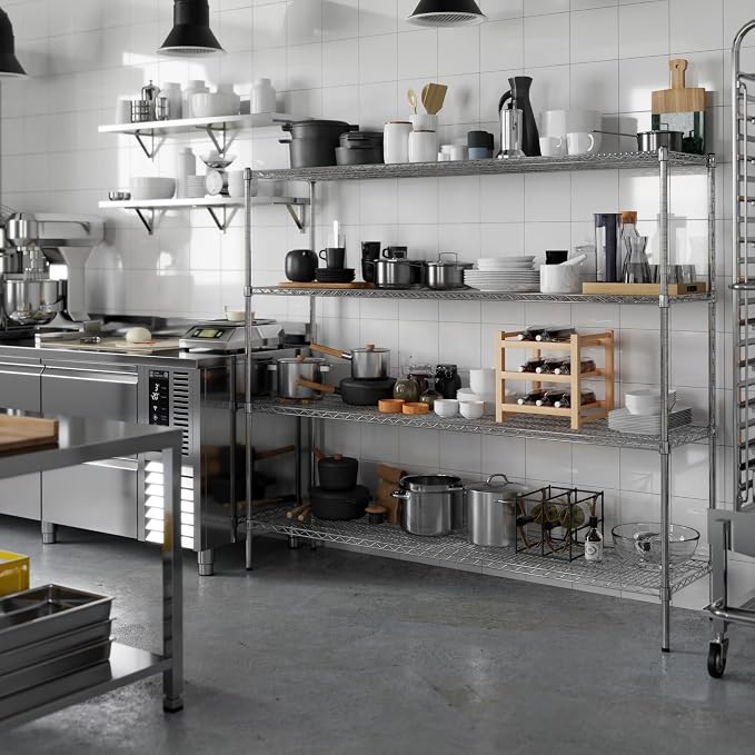 18" Deep x 72" Wide x 64" Height Wire Shelving Kit | 4-Tier | NSF Commercial - Image 2