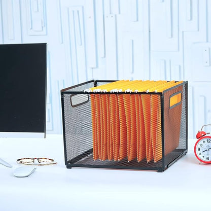 SETTFRFE Letter Size Hanging Folder Organizer, Metal File Baskets, Filing - Image 9