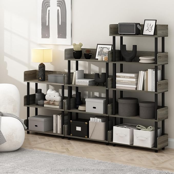 Furinno TURN-N-TUBE Display Shelf, 3-Tier Storage Shelves - Image 2