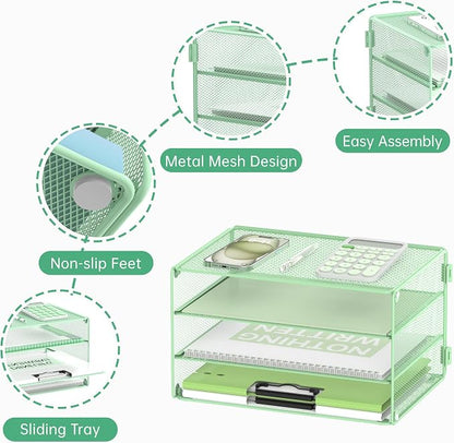 DALTACK 3 Tier Letter Tray Paper Organizer - Image 8