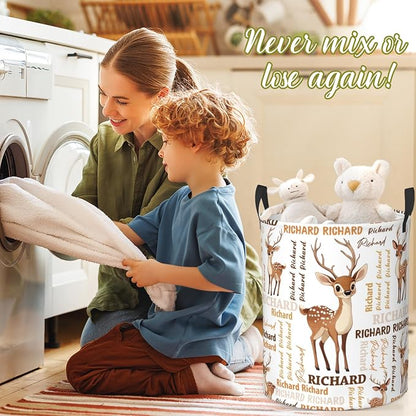 Custom Name Laundry Hamper, Personalized Laundry Baskets - Image 7