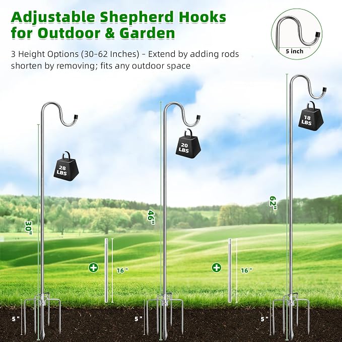 COCONUT Shepherds Hook, 62 Inches Shepherds Hook - Image 6