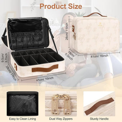 Relavel Large Makeup Case, Professional Makeup Artists Bag - Image 6