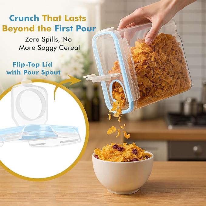 Shazo 2 Pack Small Airtight Cereal Containers Storage - Image 8
