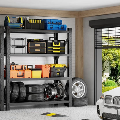 4000LBS Garage Shelving 48" W Garage Shelving Heavy Duty 4-Tier Metal Storage - Image 2