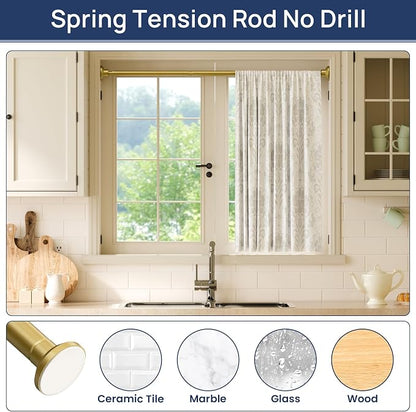 ENJOYBASICS 1" Gold Shower Curtain Rod, 30-52" Adjustable, Secure Tension | - Image 5