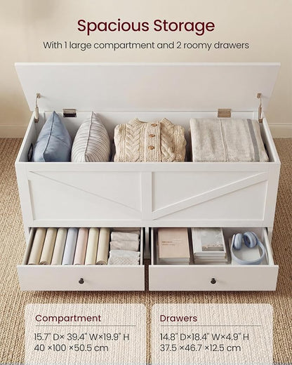 VASAGLE Storage Chest, Storage Bench - Image 3