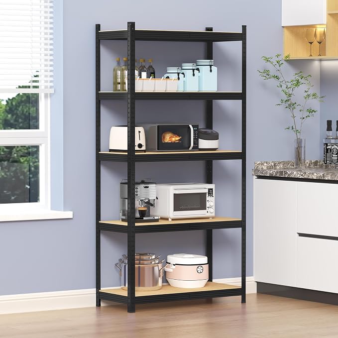 Topeakmart 5-Tier Utility Shelves, Metal Storage Shelves Garage Shelving Unit - Image 6