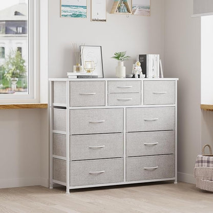 LUMTOK 10 Drawers Dresser with Fabric Bins - Image 8