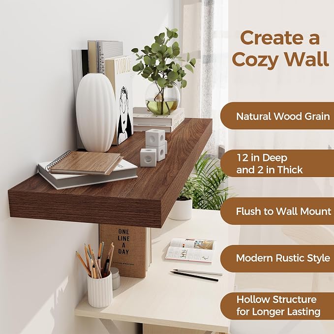 Floating Shelves 36 Inch Long, 12 Inch Deep Floating Shelves - Image 5