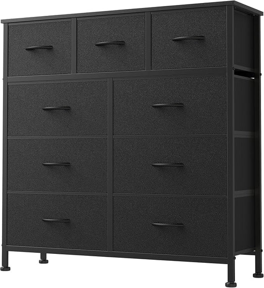 DUMOS 9 Drawer Dresser for Bedroom, Chest of Drawers | Fabric Storage Organizer by DumosLifestyle