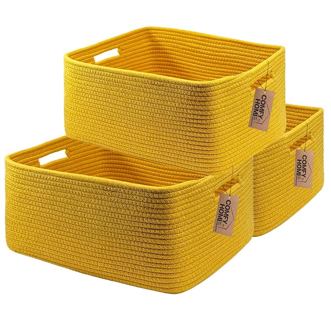 COMFY-HOMI 3 pcs Large Storage Baskets by COMFY-HOMI