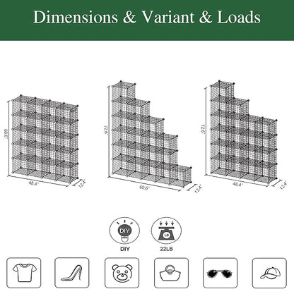 C&AHOME Wire Cube Storage, 20-Cube Organizer Metal, Wire C Grids Storage - Image 3