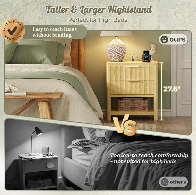 Huuger 27.6 Inch Tall Night Stand - Image 5