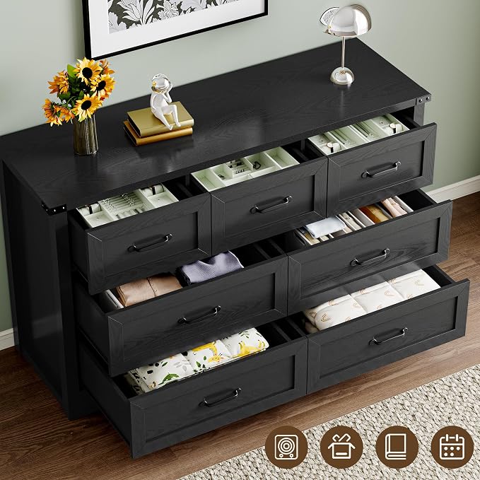 7-Drawer Dresser for Bedroom, Modern Wooden Chest of Drawers - Image 5