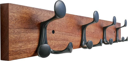 SKOLOO 24-Inch Wood Coat Rack Wall Mount by SKOLOO
