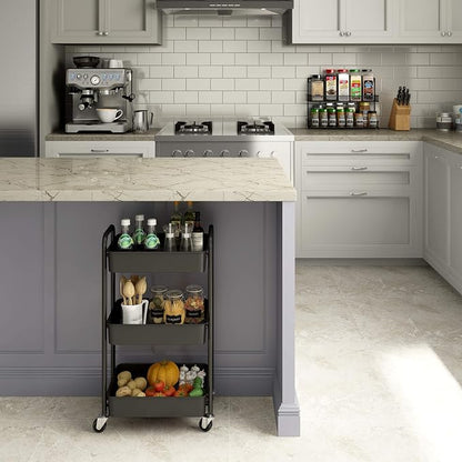 CAXXA 3-Tier Rolling Metal Storage Organizer - Image 8