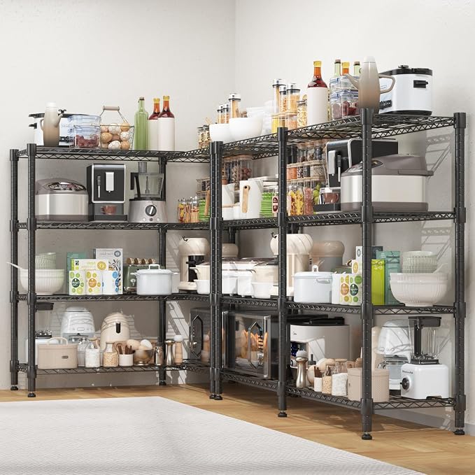 Homdox Heavy Duty Storage Shelves, 4 Tier Wire Shelving Unit, Adjustable Metal - Image 2