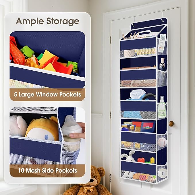2 Pack Over The Door Organizer, Hanging Storage Organizer - Image 4