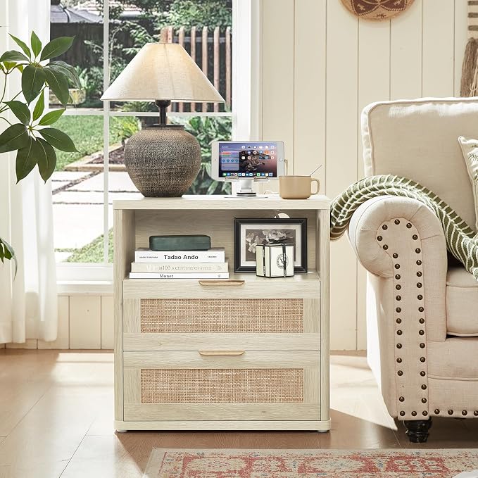 LEYAOYAO Rattan Nightstands Set of 2 - Image 7