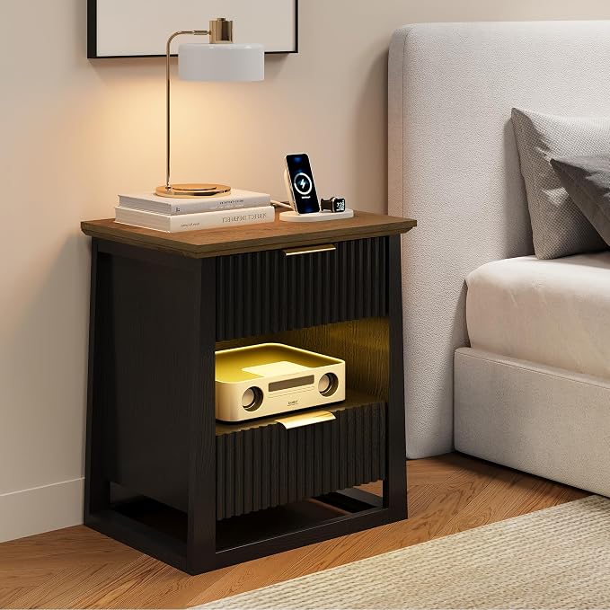 HIFYOBRO Fluted Nightstands - Image 4