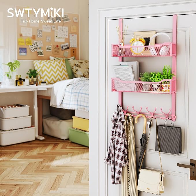 SWTYMIKI Over The Door Hooks Organizer - Image 4