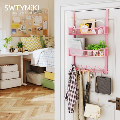 SWTYMIKI Over The Door Hooks Organizer - Image 4