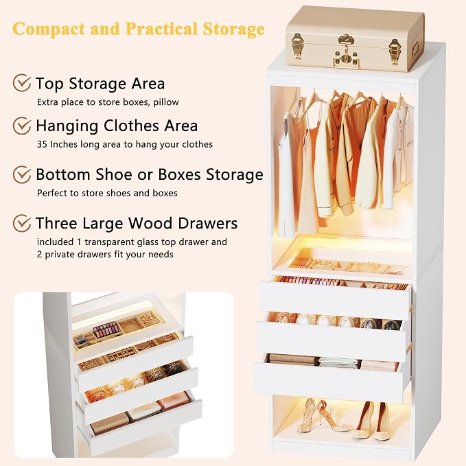 HUAHUU Freestanding 2FT Closet System - Image 3