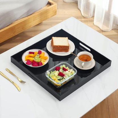 Black King Size Large Acrylic Serving Tray - Image 5